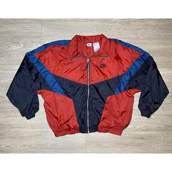 Nike Other - Vintage 90's Nike Color block Windbreaker Jacket Classic Red Full Zip Athletic
